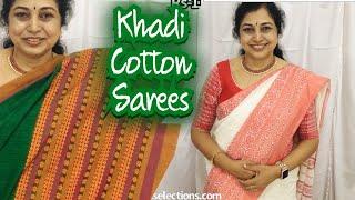 Khadi cotton saree,Surekha Selections,Vijayawada,March 30, 2021