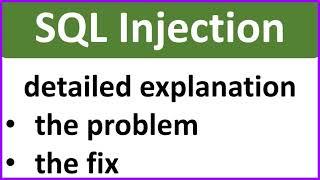 Detailed explanation on how SQL Injection works, the attack, and the solution