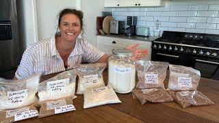4 DIY Dessert BAKING MIXES to save you money. Pancake Mix, Self-saucing Puddings and Crumble topping