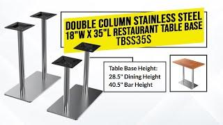 Double Column Rectangular Modern Dining Table Base For Granite and more - Assembly and Description