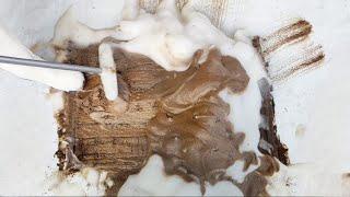 Amazing carpet cleaning with lots of foam | Cleaning a muddy carpet with asmr