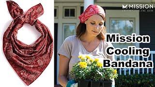 Mission Cooling Bandana- Adjustable, Cools Instantly When Wet, UPF 50 #MissionCooling