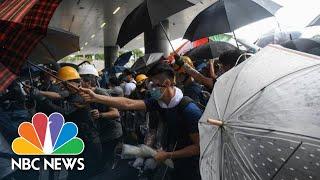 Police Clash With Pro-Democracy Protesters In Hong Kong | NBC News