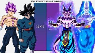 Goku & Vegeta VS Beerus & Whis POWER LEVELS - DB/DBZ/DBDAIMA/DBGT/DBS/SDBH/Anime War