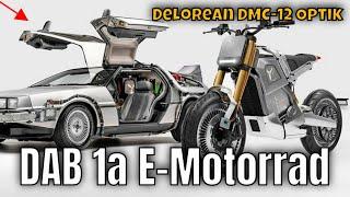 Zurück in die Zukunft auf zwei Rädern: 2025 DAB 1a trifft DeLorean-DMC-12 Look