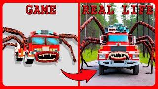 Fire Truck Monster Eater In Real Life / All Eat Monster / Guess The Eater MONSTER'S VOICE