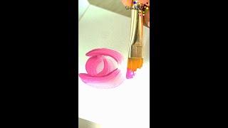 Simple Acrylic Rose Painting Step by Step #shorts #art #viral