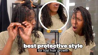 MINI TWISTS ON TYPE 4 NATURAL HAIR (fast hair growth + lasts 3 months)