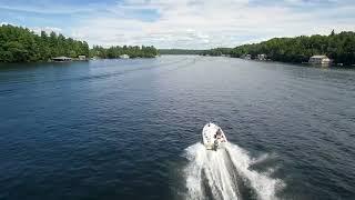Boating on Sebago Lake in Maine