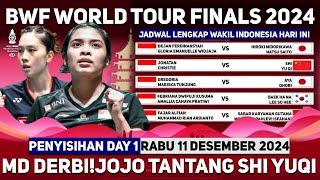 DAY 1! Jadwal Lengkap BWF World Tour Finals 2024 Hari ini : Jojo Vs Shi Yu Qi #Worldtourfinal2024