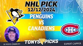 Pittsburgh Penguins vs Montreal Canadiens 12/12/24 NHL Pick to Wager