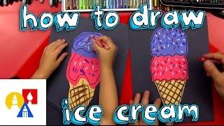 How To Draw An Ice Cream Cone (young artists)