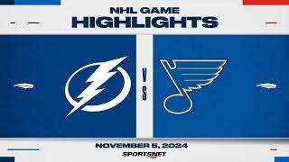 NHL Highlights | Lightning vs. Blues - November 5, 2024