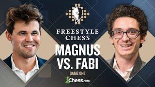 MAGNUS v. FABIANO! Who Wins Without Opening Prep? Freestyle Chess Game 1