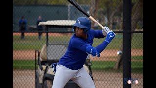 Josue De Paula Swings During Spring Training 2023 #Dodgers #DodgersProspects #JosueDePaula