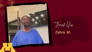 Zahra M - Thank You Donors 2024