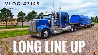 LONG LINE UP | My Trucking Life   | Vlog #3146