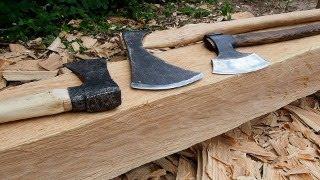 Hewing - Making an oak log into a squared timber