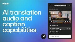 Introducing Vimeo's AI translation audio and caption capabilities