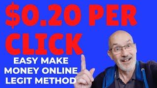 Make Money Online | $0.20 Per Click | Easy Legit Website For Beginners