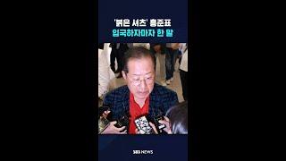 '붉은 셔츠' 홍준표, 입국하자마자 한 말 #shorts