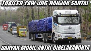 Truk Fuso Tronton Nissan Hino Muatan Berat Trailer FAW JH6 Nanjak Santai Ditanjakan Watu Kenong