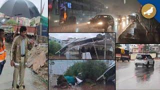 Heavy rains disrupt normal life in Hyderabad, IMD issues red alert