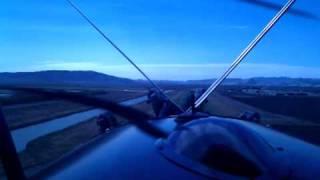 Landing at Frazier Lake in a Travel Air.