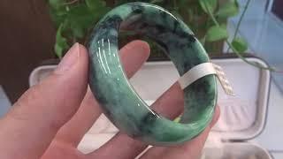 Lô 12 - 15 Chiếc vòng ngọc Jadeite type A màu sơn thủy - Bảo Linh Thạch