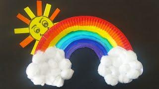 How to make a Paper plate Rainbow | Easy paper plate craft ideas for kids