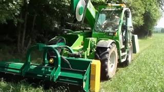 MERLO MULTIFARMER на обрезке деревьев и кустарника. Универсальная машина для сельского хозяйства.