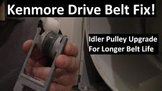 How to Diagnose and Replace a Broken Drive Belt on a Kenmore 80 Series Dryer.