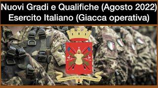 Gradi e Qualifiche Esercito Italiano (Da Agosto 2022) - Giacca Operativa