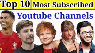 Most Subscribed Youtube channels 2024 | Top 10 youtube channel 2024 | world biggest Youtubers 2024