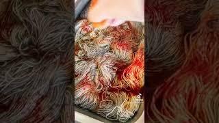 [short] Dyeing Euphoria #yarn #yarndyeing #handdyedyarn