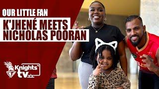 Surprising our youngest TKR Superfan, K'Jhené as she meets Nicholas Pooran | #KnightsTV | CPL 2024