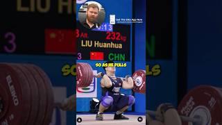 Liu Huanhua's clean is great! #olympicweightlifting