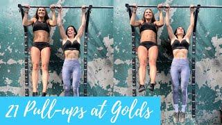 Women Do Max Pullups at Golds Gym, Venice