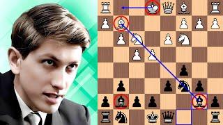 Bobby Fischer cracks the Closed Sicilian in 25 moves