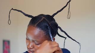 African Threading on Natural Hair Tutorial for Beginners