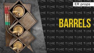 Barrels. Escape room DIRTY MONEY, GOOD DEED. Props for the escape room
