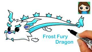 How to Draw the Frost Fury Dragon ️ Roblox Adopt Me Pet