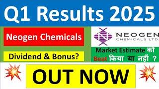 NEOGEN Q1 results 2025 | NEOGEN CHEMICALS results today | NEOGEN CHEMICALS Share News | NEOGEN Share