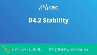 D4.2 Stability [IB Biology SL/HL]