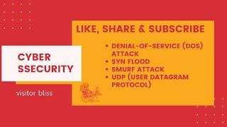 Dos attack | Denial-of-Service Attack, SYN flood, Smurf attack, UDP (User Datagram Protocol)