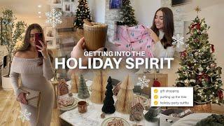 getting into the holiday spirit!  decorating the house, gift shopping, & holiday outfit haul