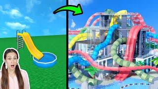 €1 TOT €1.000.000 WATERPARK CHALLENGE! WATERPARK TYCOON - Roblox || SpeelXL [nieuwe serie]