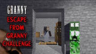 Monster School : ESCAPE FROM GRANNY CHALLENGE - horror minecraft animation