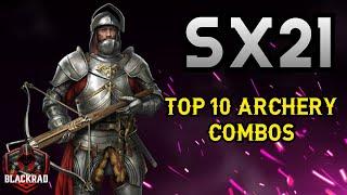 Sx21 WITHOUT AND WHITH SKINS TOP 10 ARCHERY COMBOS - Rise of Castles Ice and Fire