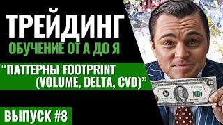 #8 Паттерны Footprint (volume, delta, CVD). Обучение трейдингу криптовалют. Технический анализ Forex